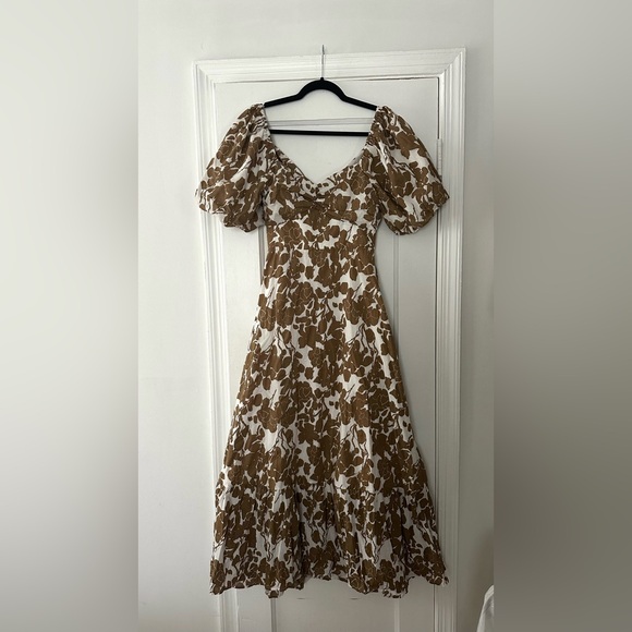 English Factory “Floral Print Maxi Dress” in Tan - Sz. S - Picture 3 of 5